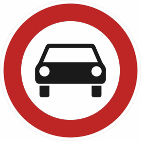 Verkehrsschild nach StVO - Nr. 251 Verbot fr mehrspurige Kraftfahrzeuge
