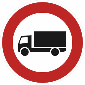 Verkehrsschild nach StVO - Nr. 253 Verbot f�r Lastkraftwagen �ber 3,5t