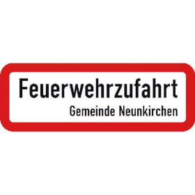Verkehrsschild nach StVO - Nr. 3000 Feuerwehrzufahrt