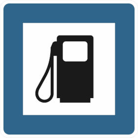 Verkehrsschild nach StVO - Nr. 361-50 Tankstelle