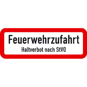Verkehrsschild nach StVO - Nr. 3000a Feuerwehrzufahrt - Haltverbot nach StVO
