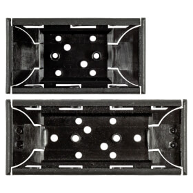 Kennflex Schildertrger aus PBT - Kunststoff mit seitlich integrierten Endkappen, schwarz, 