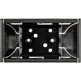 Kennflex Schildertrger aus PBT-Kunststoff mit seitlich integrierten Endkappen, schwarz,