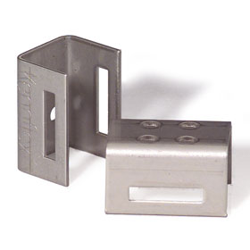 Kennflex Adapter aus Edelstahl (V2A) mit 4 Bohrungen a 3,5 cm
