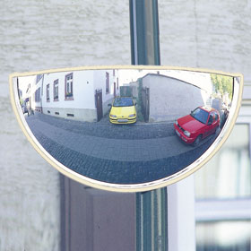 Spiegel Beobachtungs- und Kontrollspiegel Horizont, oval, schlag- und sto�fester Kunststoff,