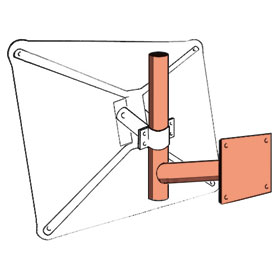 Wandarm f�r Verkehrsspiegel S-Compact 1,2 und 3