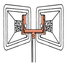 Gabelaufsatz f�r Verkehrsspiegel S-Compact 1