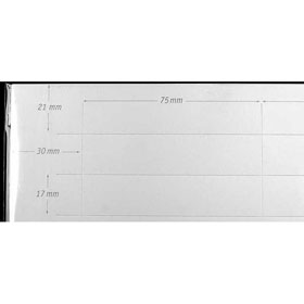 Beschriftungseinlagen wei�, Hartpapier, UV-stabil, f�r Namensschild profil 7,5 x 2,0 cm
