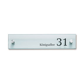CRISTALLO Firmenschilder 1 Glasscheibe � 15 mm, ESG,