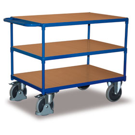 Tischwagen Transportwagen VARIOFIT schwerer Tischwagen mit 3 Ladeflchen fr hohe Traglasten, 