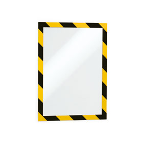 DURABLE Sichttafelsystem DURAFRAME Security A4, schwarz / gelb, 