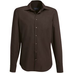Hemden Businesshemden HAKRO Business - Hemd Tailored Fit, Langarm, dunkelbraun, 