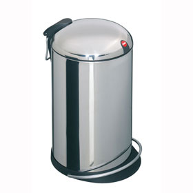 Abfallsammler Treteimer 16 Liter, Geh�use und Deckel aus Edelstahl,