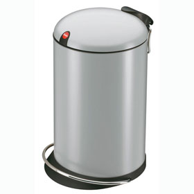 Abfallsammler Treteimer 16 Liter, Geh�use und Deckel aus Stahlblech, silber,