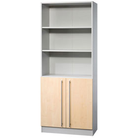 B�roeinrichtungen Regale Regal, 5 Ordnerh�hen, 2 T�ren unten