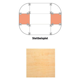 Hammerbacher Schreibtischplatte in Quadratform, Strke: 2, 5 cm