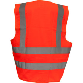 Warnschutzwesten Warnbekleidung mit Quer- und Lngsstreifen Farbe: fluoreszierend orange