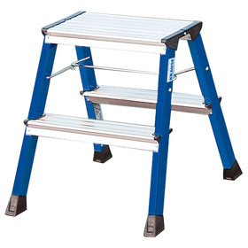 Leitern KRAUSE Doppel-Klapp Tritt (Alu), Farbe: blau,