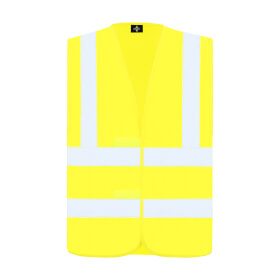 Warnschutzwesten Warnbekleidung mit Quer - und Lngsstreifen Farbe: fluoreszierend gelb