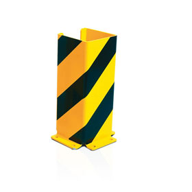 Anfahrschutz U - Profil Stahl 6, 0 mm dreiseitiger Schutz, gelb / schwarz, zum Aufdbeln