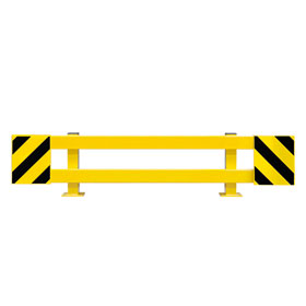 MORION - Regalschutz - Planke Set 1700, inkl. Montagematerial Doppelregal - Set, gelb / schwarz, 