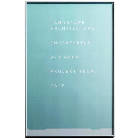 NEW AGE Infotafel Hochformat, hochfeste, silber matte Aluminiumprofile,