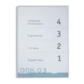NEW AGE T�rschild A5 Hochformat, hochfeste, silber matte Aluminiumprofile,