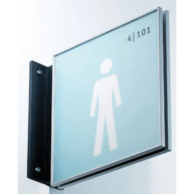 NEW AGE Wandausleger Fahnenhalterung f�r 2 Schilder � 15,0 x 15,0 cm