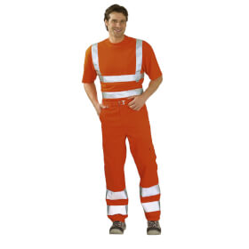 Warnschutzkleidung Warnschutzhosen PLANAM Warnschutz-Bundhose, orange,