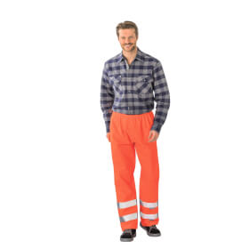 Warnschutzkleidung Warnschutzhosen PLANAM Warnschutz-Regenhose, orange