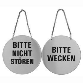 T�ranh�nger Graphic Line Text: Bitte Wecken / Bitte nicht st�ren