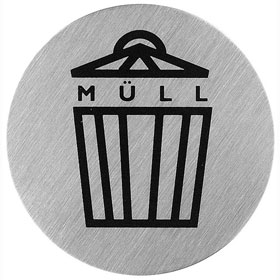 Piktogramm Graphic Line Symbol: M�lltonne 