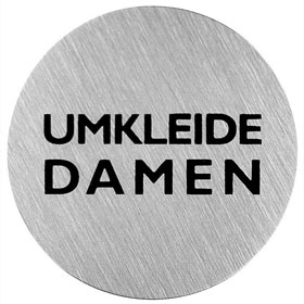 Piktogramm Graphic Line Text: Umkleide Damen