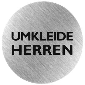 Piktogramm Graphic Line Text: Umkleide Herren