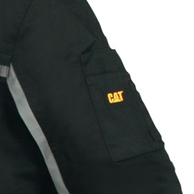 CATERPILLAR Arbeitsjacke Arbeitsjacke, schwarz, verdeckter 2-Wege-Reiverschluss,