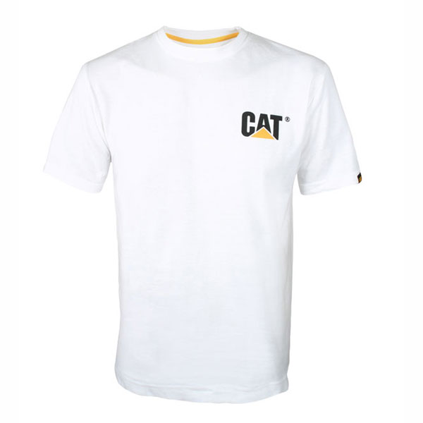 CATERPILLAR TShirt TShirt weiß mit Logoaufdruck auf Brust und Rücken