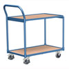 Tischwagen Transportwagen Tischwagen mit 2 Ladefl�chen, pulverbeschichtet enzianblau,