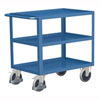 Tischwagen Transportwagen Tischwagen mit 3 Ladefl�chen, pulverbeschichtet enzianblau,