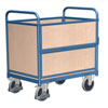 Holzkastenwagen Transportwagen Holzkastenwagen  mit Holzwerkstoffplatten,