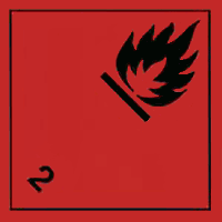 Symbol der Gefahrgutklasse 2.1