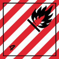 Symbol der Gefahrgutklasse 4.1