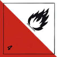 Symbol der Gefahrgutklasse 4.2