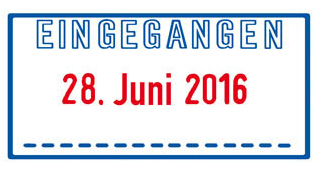 Datumstempel Eingangen