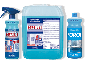 Forol und Glasfee von Dr Schnell zur Universal- und Glasreinigung