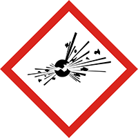 Gefahrensymbol für das Signalwort Explosiv.