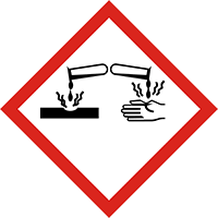 Gefahrensymbol für das Signalwort ätzend