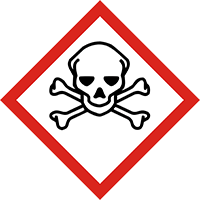 Gefahrensymbol für das Signalwort giftig