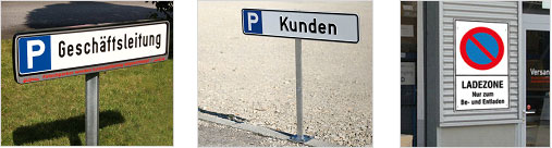 Parkplatzbeschilderung außen