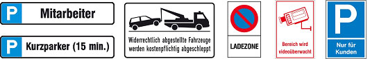 Parkplatzbeschilderung