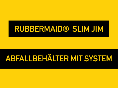 Rubbermaid Slim Jim - Abfallbehälter mit System